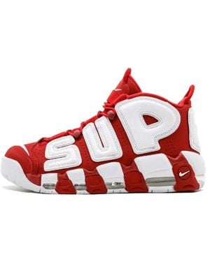 Nike X Supreme Air More Uptempo - Red
