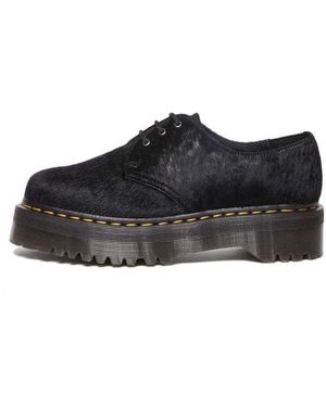 Dr. Martens 1461 Hair-On Platform Shoes Hair On' - Black