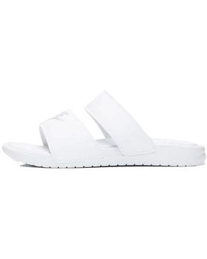 Nike Women's Benassi Duo Ultra Slide Sandals From Finish Line - White