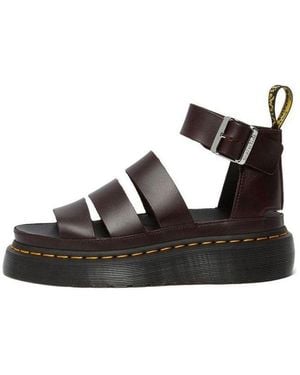Dr. Martens (Wmns) Clarissa Ii Atlas Quad Leather Platform Sandals 'Oxblood' - Black