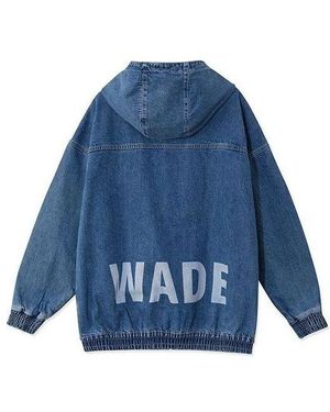 Li-ning Way Of Wade Loose Fit Denim Hooded Jacket 'Denim' - Blue