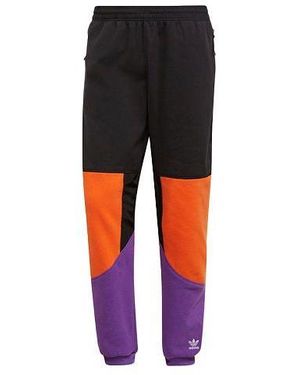 adidas Originals Splicing Colourblock Casual Sports Long Trousers - Black