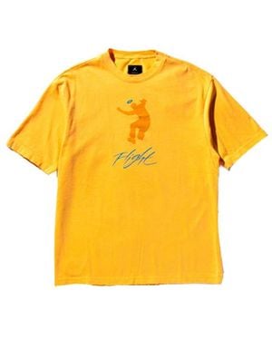 Nike X Union Crossover Solid Colour Character Alphabet Printing Round Neck Short Sleeve Asia Edition Yellow
