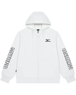 Mizuno Logo Sweat Jacket - White