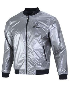 Under Armour Project Rock Disrupt Bomber Jacket 'Metallic Tin' - Blue