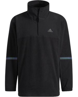 adidas Outdoor Sports Cardigan Round Neck Pullover Couple Style - Black
