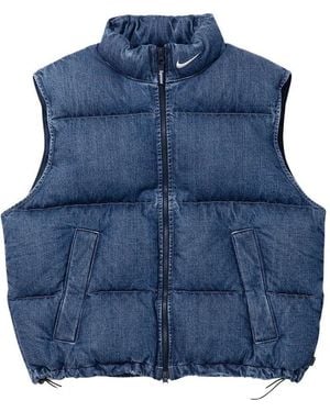 Supreme X Nike Denim Puffer Vest - Blue