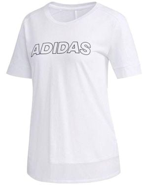 adidas Letter Printed T-Shirt - White