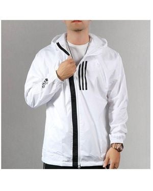 adidas Sports Stylish Zipper Hooded Jacket - White