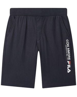 Fila Logo Alphabet Printing Sports Shorts - Blue