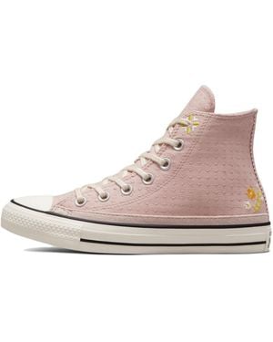 Converse (Wmns) Chuck Taylor All Star High 'Autumn Embroidery Stone Mauve' - Brown
