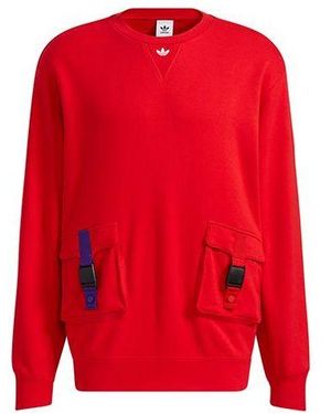 adidas Originals Cny Crew Series Cargo Pocket Round Neck Pullover - Red