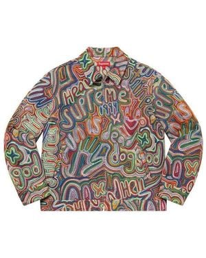 Supreme Chainstitch Denim Jacket - Multicolour