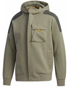 adidas Th Htt Peach Hooded Casual Jacket - Green