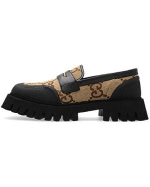Gucci Novo Gg Jacquard Chunky Loafer Camel' - Black