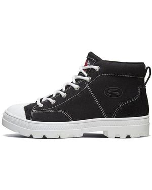 Skechers (Wmns) Roadies High-Top Canvas Shoes - Black