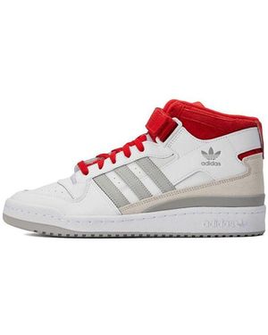 adidas Forum Mid Scarlet' - White