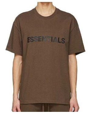 Fear Of God Fw20 Logo Tee 'Rain Drum' - Brown