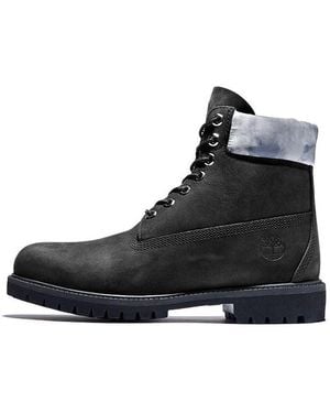Timberland Premium 6 Inch Waterproof Boots Nubuck With Camo Collar' - Black