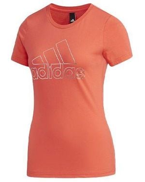 adidas (Wmns) Sports Stylish Pullover Round Neck Short Sleeve - Pink