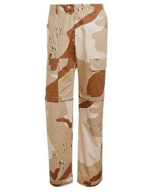 adidas Originals Version Series Cotton Camouflage Cargo Casual Pants - Natural