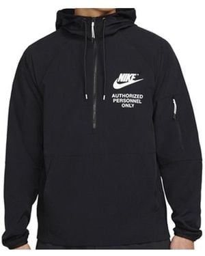 Nike Nsw Woven Unlined Anorak Hoodie Asia Sizing - Blue