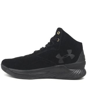 Under Armour Curry 1 Lux Mid Suede' - Black