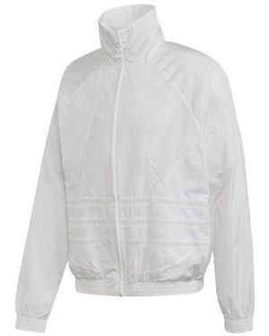 adidas Originals Bg Trefoil Tt Solid Colour Large Logo Athleisure Casual Sports Jacket - Grey