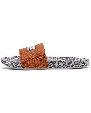 PUMA Mr. Doodle X Leadcat 20 Slides 'Wavy Doodles' - Brown