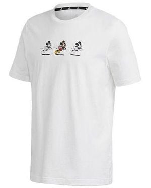 adidas Disney Mickey Pattern Short Sleeve - White