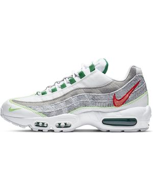 nike air max 95 nrg recycled jersey trainers in white