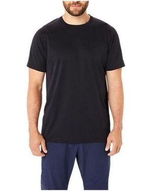 Asics Actibreeze Panel Jacquard Short Sleeved Top Asia Sizing 'Performance' - Black