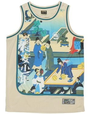 Li-ning X Badfive Graphic Printed Jersey Multi' - Blue