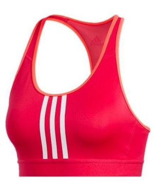 adidas (Wmns) Don'T Rest Alphaskin Padded 3-Stripes Bra - Red