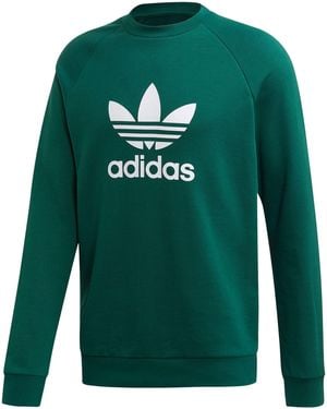 adidas Originals Casual Sports Round Neck Pullover - Green
