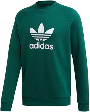 adidas Originals Casual Sports Round Neck Pullover - Green