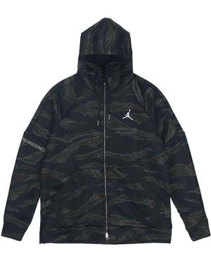Nike S Space Cotton Warm Sports Casual Hooded Jacket - Blue