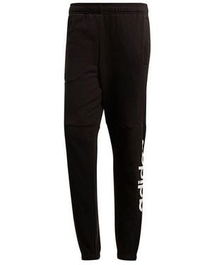 adidas Casual Sports Alphabet Printing Bundle Feet Long Trousers - Black