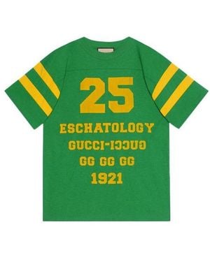 Gucci Ss21 1921 Series Alphabet Printing Casual Short Sleeve - Green