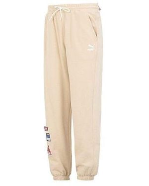 PUMA Team Badge Joggers - Natural