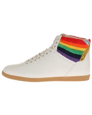 Gucci Lace Up High Top Heel Collar' - White