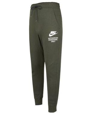 Nike Ss22 Logo Alphabet Printing Knit Bundle Feet Sports Pants/Trousers/Joggers Autumn - Green
