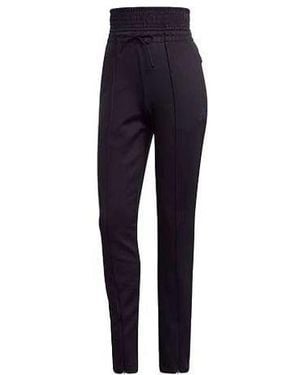 adidas (Wmns) High-Waisted Slim Pants - Blue