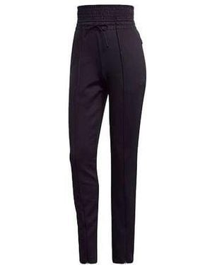 adidas (Wmns) High-Waisted Slim Trousers - Blue