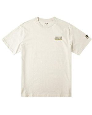 adidas Neo Se Arc Gr Tee Game Pattern Printing Round Neck Short Sleeve Bauxite T-Shirt - White