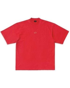 Balenciaga Je T'Aime T-Shirt Large Fit - Red