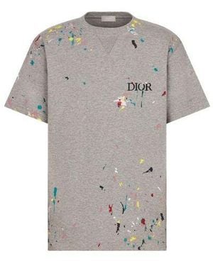 Dior Ss21 Flannel Print Logo Jumper For - Grey