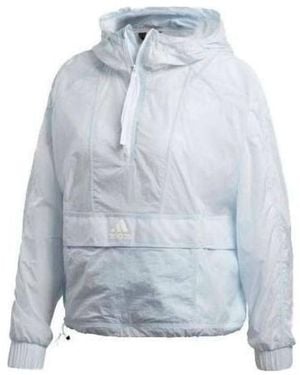 adidas (Wmns) Athletics Cropped Wind.Rdy Windbreaker Jacket Asia Sizing - Blue