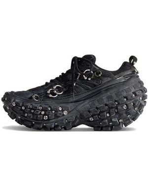 Balenciaga Bouncer Screw Trainers Mesh And Nylon With Piercing' - Black