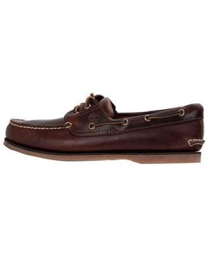 Timberland 3-Eye Lug Handsewn Boat Shoe 'Dark' - Brown